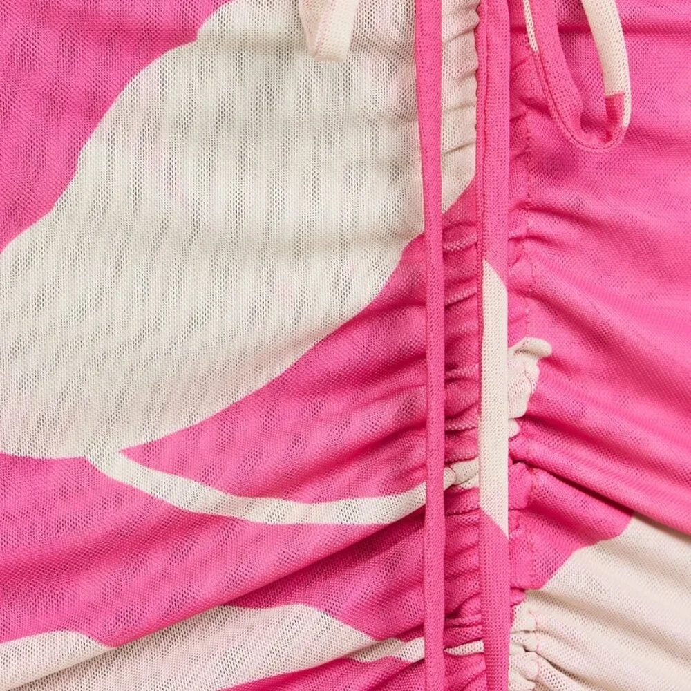 RESA Pink and Cream Floral Cutout Maxi Dress - Picture 4 of 7